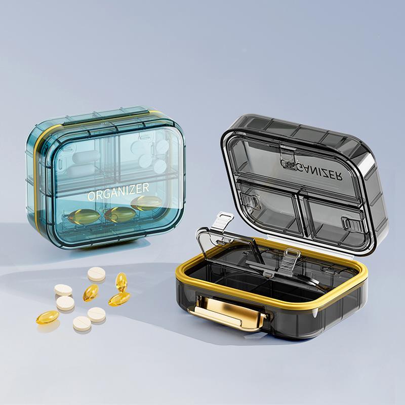 避光药盒便携防潮密封一周七天药品盒迷你随身一日三餐药物分