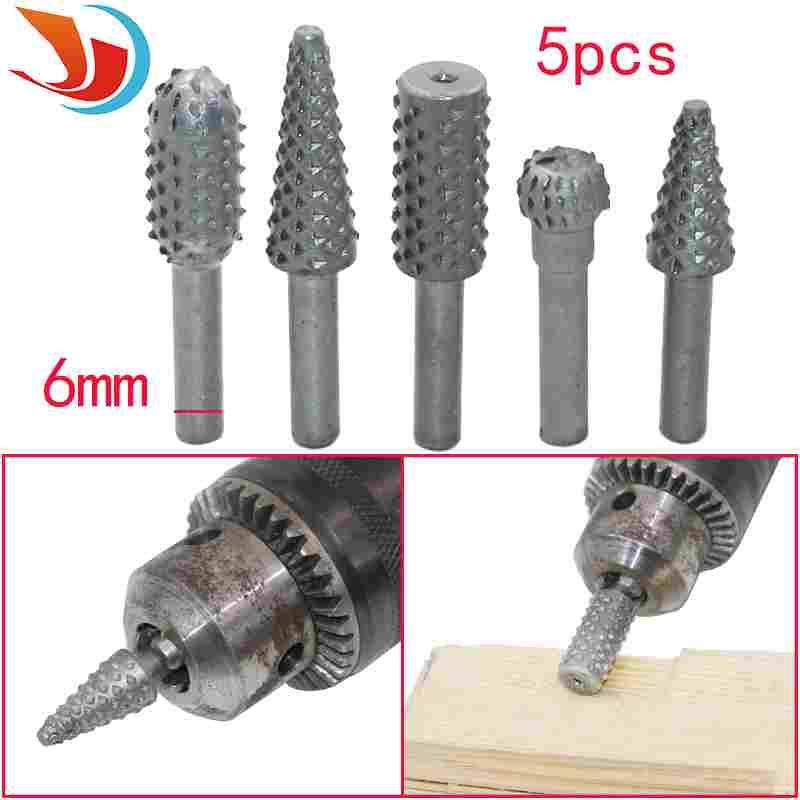 木工工具 电动旋转锉刀 茶盘打磨头 雕刻刀 木锉 根雕硬木锉5pcs