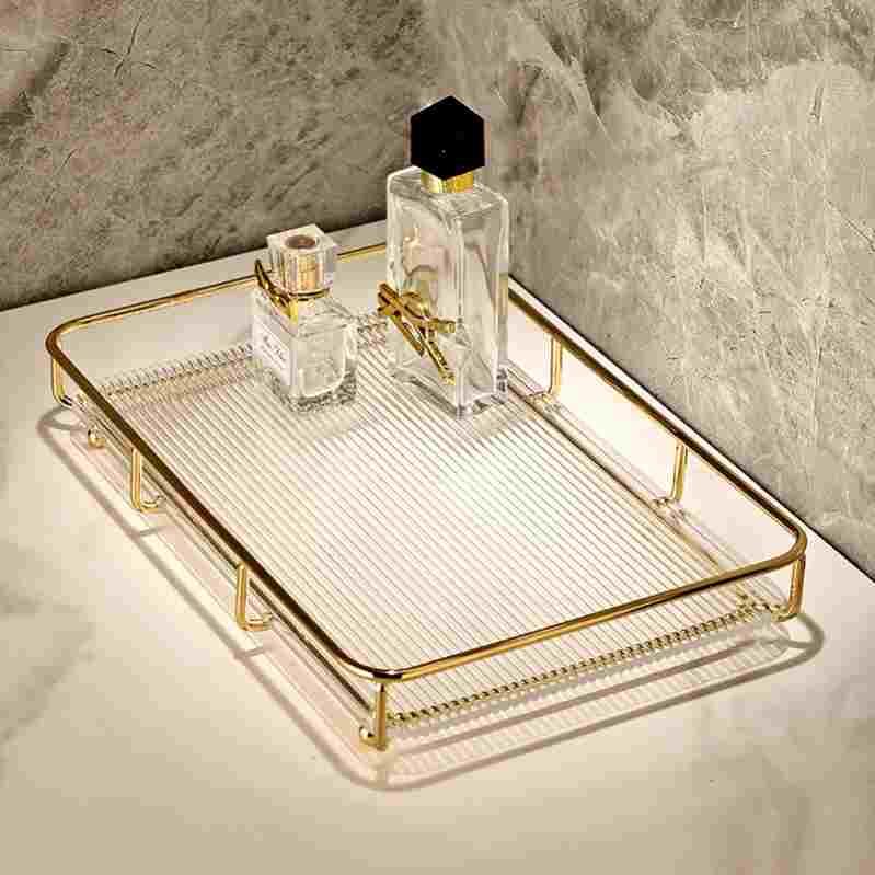 德国进口轻奢浴室卫生间置物架牙刷洗手台面洗漱台托盘化妆品收纳