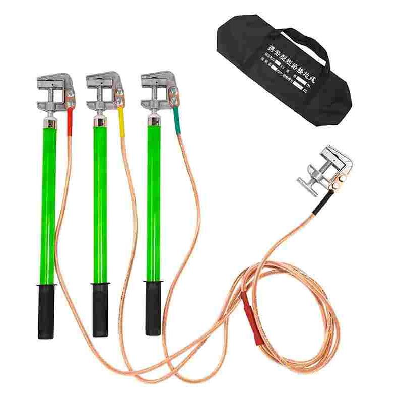 10kV高压接地线接地棒25方铜线配电房接地线夹35kV户内接地软铜线