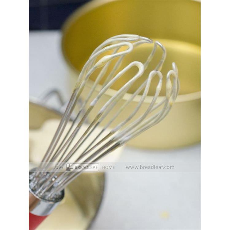 手柄打蛋器中号开花大号12丝中号8丝红色舒适软硅胶手柄手动打蛋