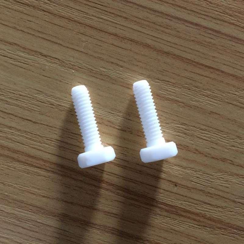 四氟丝牙棒牙半圆头螺钉绝缘盘头螺丝凹端紧定杯头沉孔米字无头