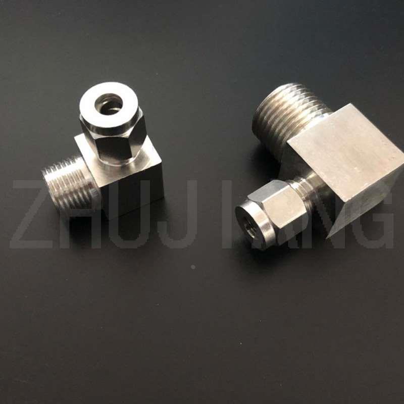 304不锈钢卡套弯头终端卡套接头直角弯头卡套式弯头终端