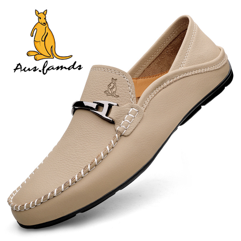 真皮软底百搭休闲皮鞋男