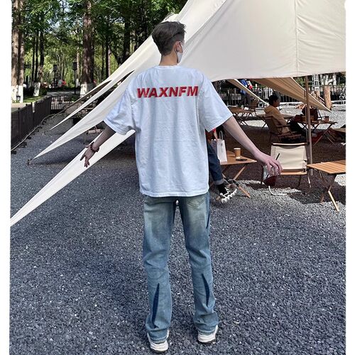 vintage港风个性重磅纯棉短袖t恤男潮流印花复古高街百搭半袖上衣