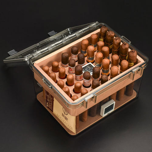 西班牙雪松木 雪茄保湿盒 密封专业醇养雪茄盒大容量防潮防虫