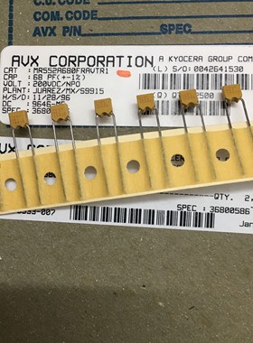 MR552A680FRAVTR1 200V68PF MEJ S9915 多层陶瓷电容器 AVX 5mm