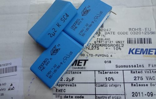 PHE840MR7220MR05R06L2 RIFA PHE840M 薄膜电容 275V2.2UF 38MM