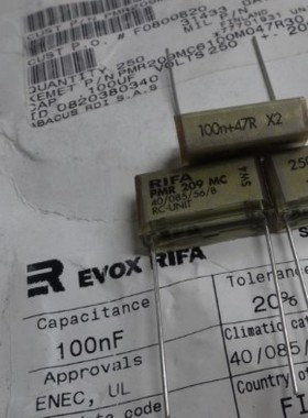 PMR209MC6100M047R30 47R X2 250V 0.1UF 100NF 100n薄膜电容RIFA