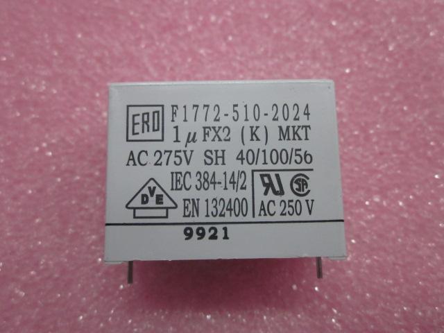 F1772-510-2024  X2 275V1uf 27.5mm 德国ERO 原装进口薄膜电容