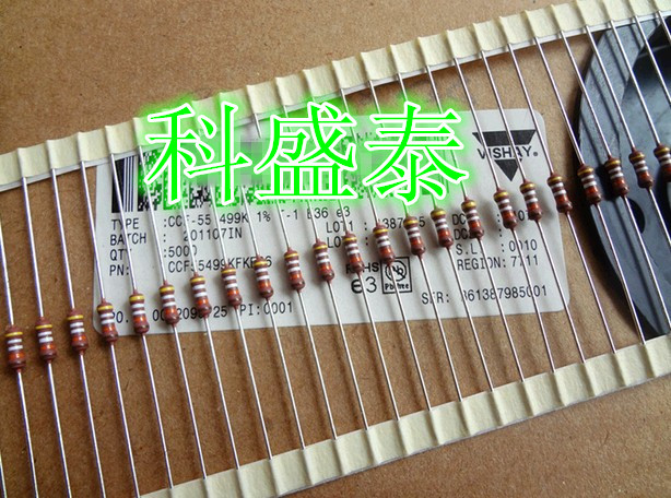 CCF55499KFKE36  Vishay 金属膜电阻器  1/4w 499Kohms 1%