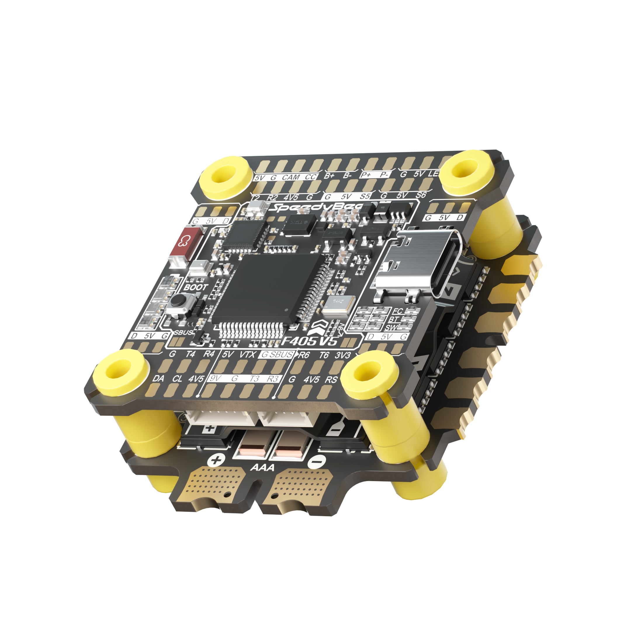 SpeedyBee F405 V5 55A uçuş nəzarətçisi və 4-ü-1 ESC dəsti
