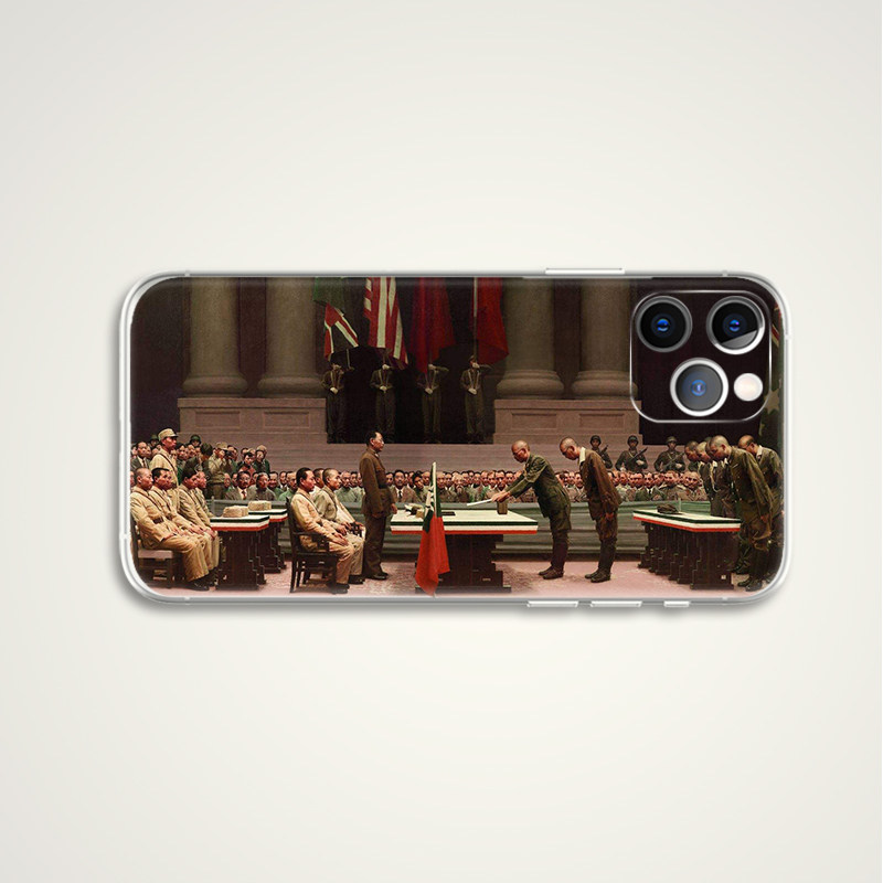 1945年8月15日 日本宣布无条件投降 南京受降 摄影油画黑白纪实文