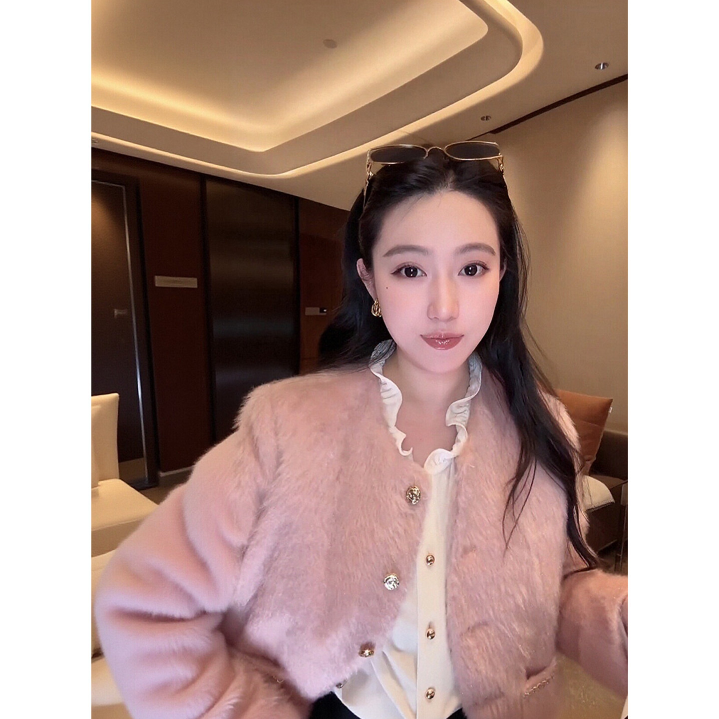 桃绒绒小香95白鹅绒服