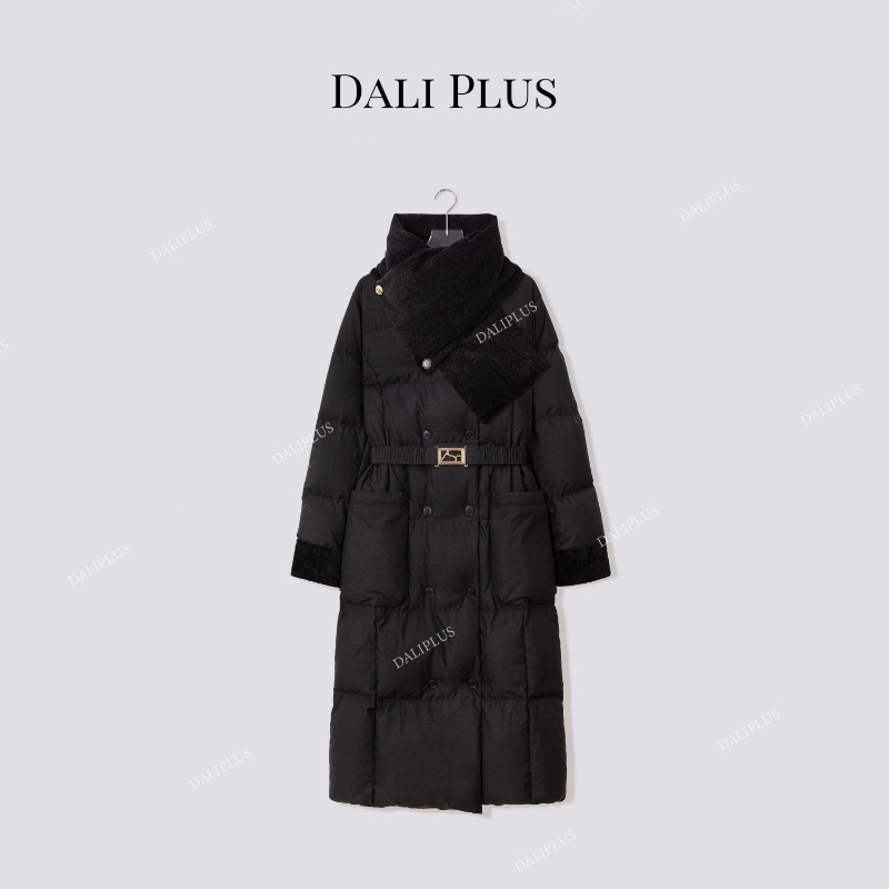 95白鹅绒服高克重长款羽绒服