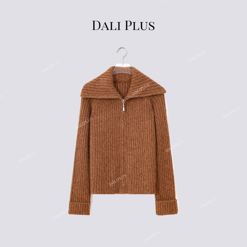 绵羊毛+兔毛混纺针织开衫