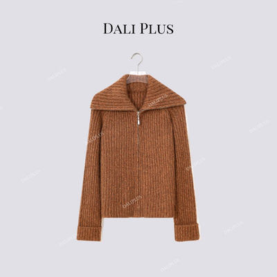 绵羊毛+兔毛混纺针织开衫