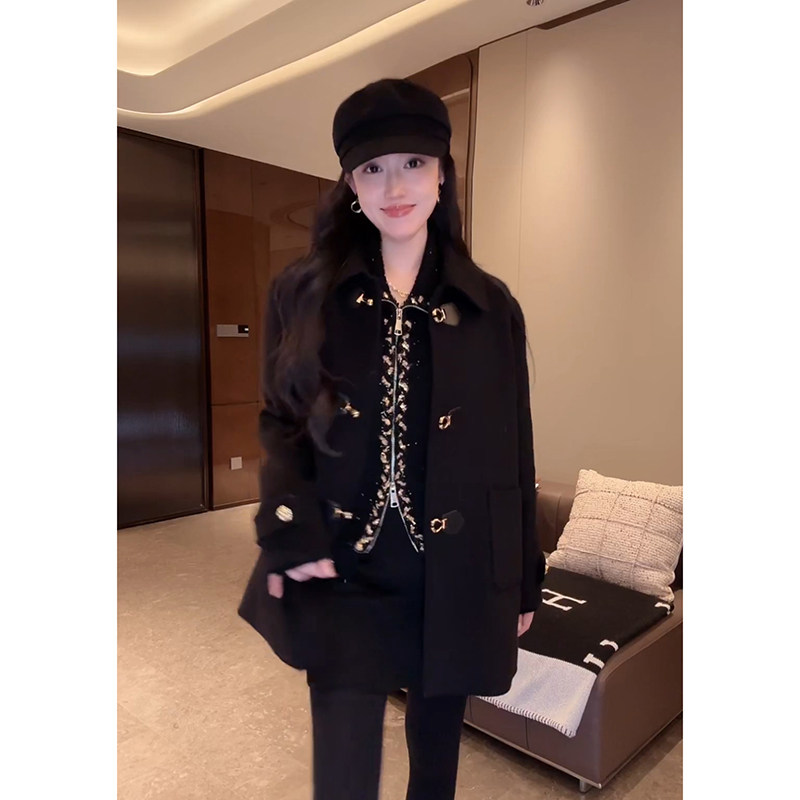 大李plus95白鹅绒轻奢牛角扣设计加厚羽绒服轻装滑-D5SS7329