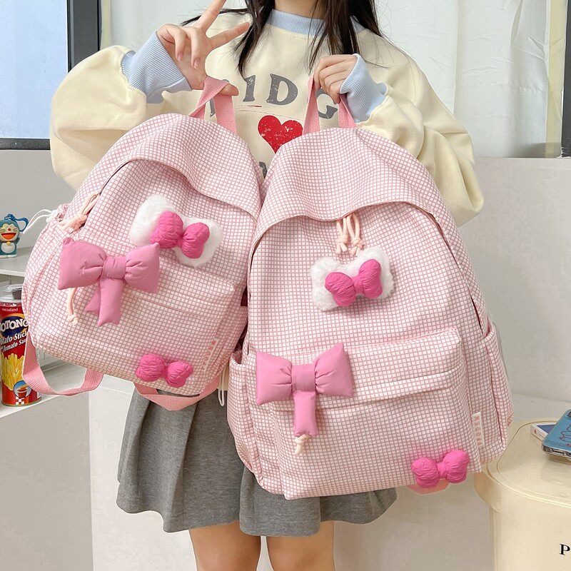 小女孩幼儿园蝴蝶结双肩包女童公主小学生大容量轻便书包轻便背包