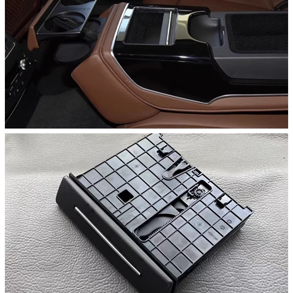 适用奥迪A6L后扶手箱水杯架 后排饮料杯架 后排中央扶手杯座