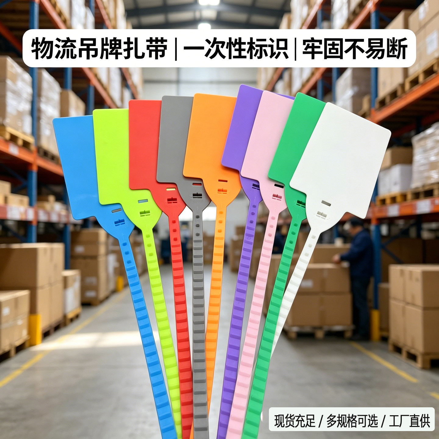 大号物流吊牌扎带 塑料标牌 快递货物标识牌 苗木标签 一次性封条