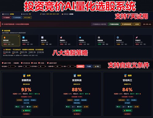 集合竞价低吸选股指标通达信量能排序追板捉妖高胜率高盈亏强势股