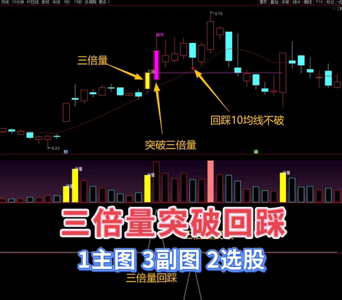 三倍量突破回踩10日线低吸 强势龙回头缩量回调低吸通达信指标