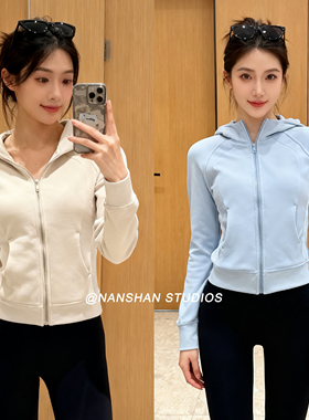 scub*全拉链显瘦加厚开衫修身外套加厚秋冬女连帽运动卫衣