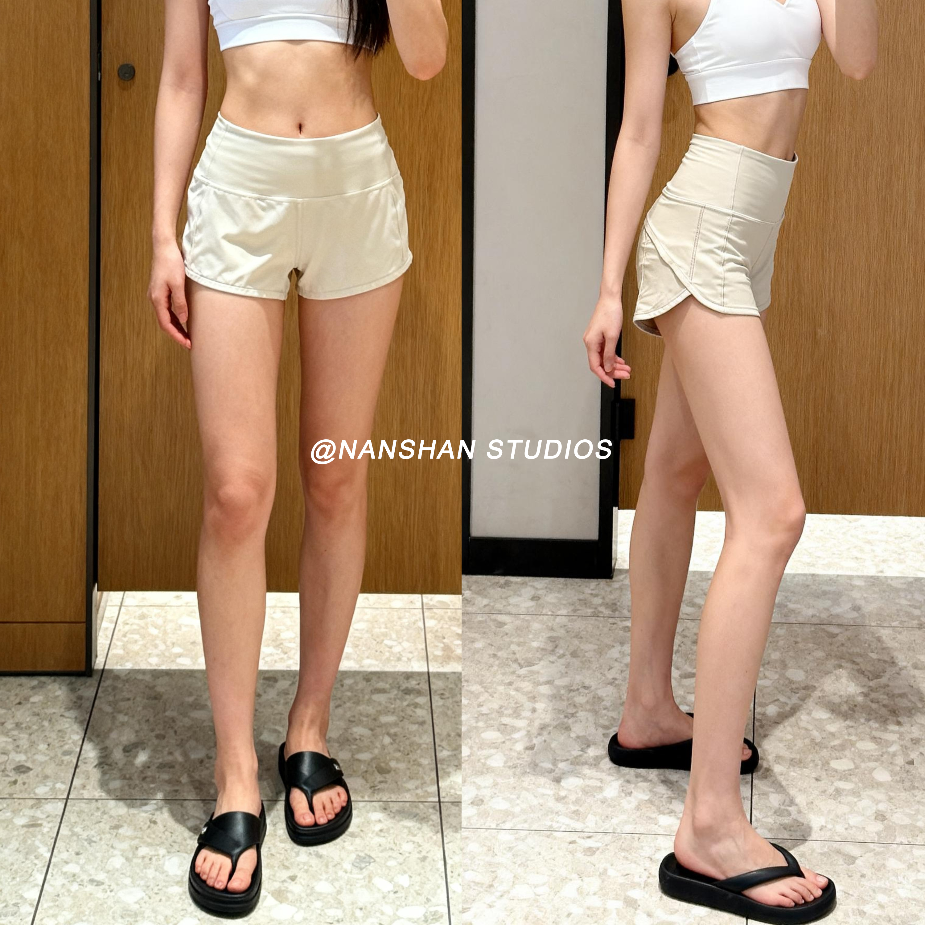 上新~显腿长南山推荐高腰运动提臀短裤Sped up健身速干瑜伽热裤女