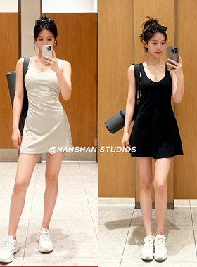 25新款上新~Allgn Dress吊带修身连衣裙含胸垫运动网球裙防走光