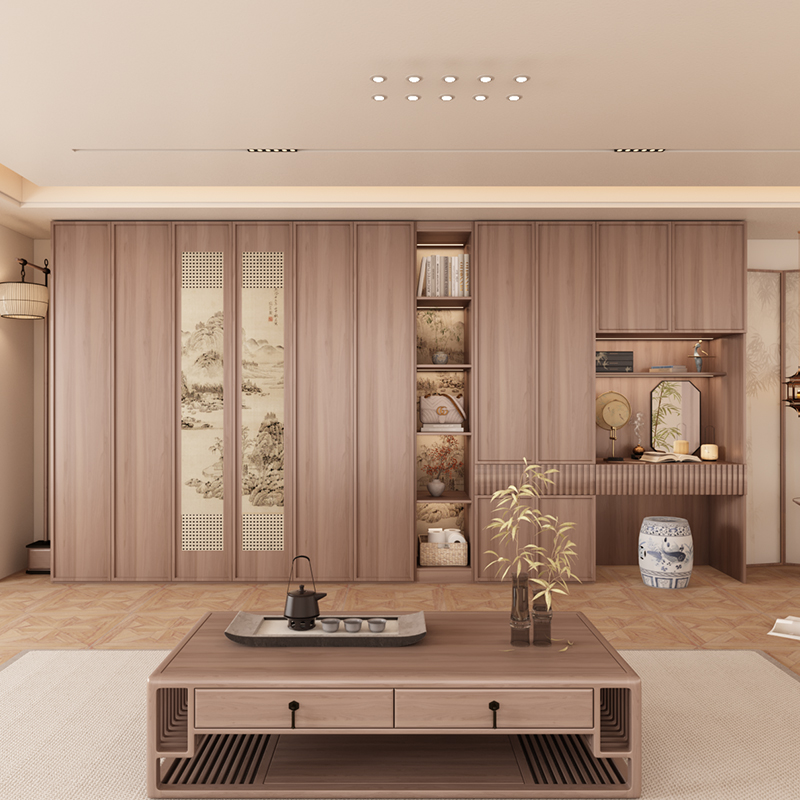 宋代衣柜定制实木欧松板大衣橱