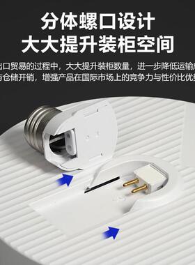 晶led圆形水飞碟29810灯e27能晶灯家用灯泡客水厅卧室三节色螺口