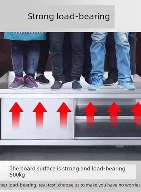 不锈钢工作台三围子边操台作包拉台橱柜EYI家用商用揉面切菜面定