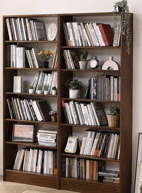 实书架书17039柜橡木置物架原展木落地无背板组合木示北欧开放格