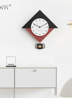TEBOYTY免打孔高级感钟表客厅创意简约时钟餐厅墙面现代装饰挂钟