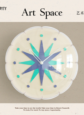 TEBO免打孔创意泡泡挂钟2026新款桌面摆件时钟家用客厅装饰墙钟表