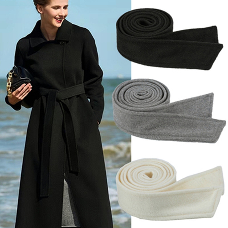 男女士手工双面羊毛羊绒大衣腰带配件风衣束腰绑带女毛呢外套束带