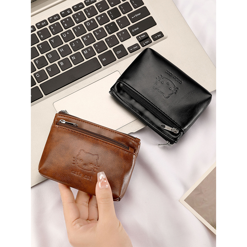 复古KT猫零钱包女式新款小巧可爱便携耳机钥匙证件随身拉链小卡包,箱包皮具/热销女包/男包,钱包,淘宝优惠券,粉丝福利购,淘宝优惠卷