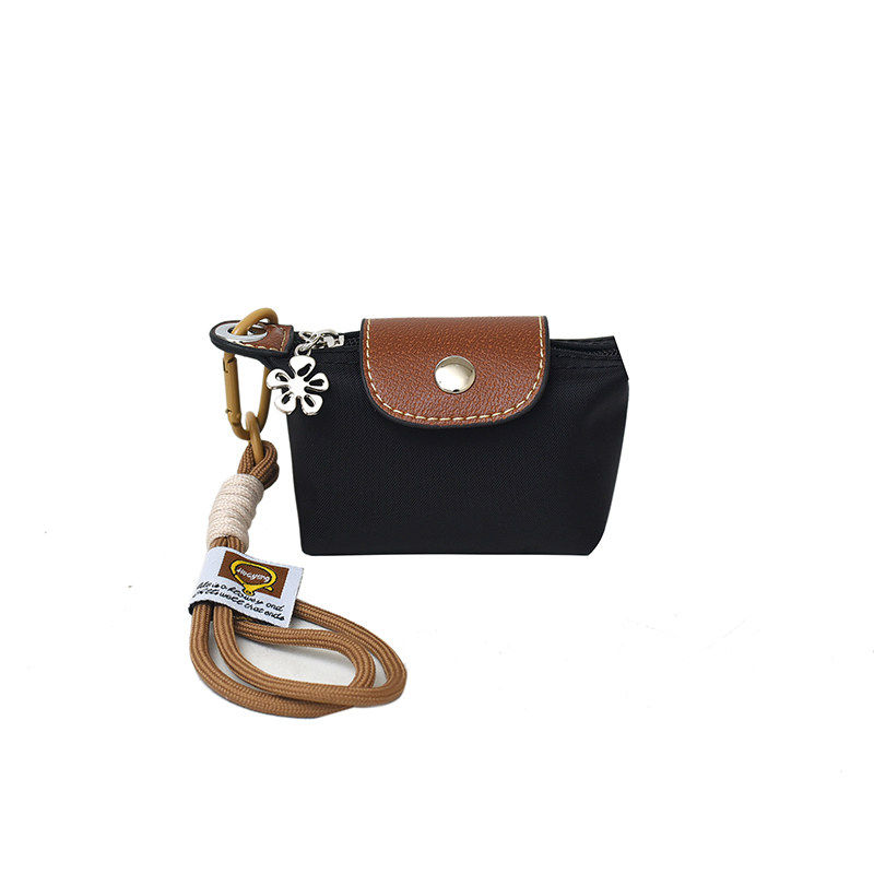 2026新款撞色迷你饺子包女尼龙防水轻便零钱包耳机口红钥匙小挂包