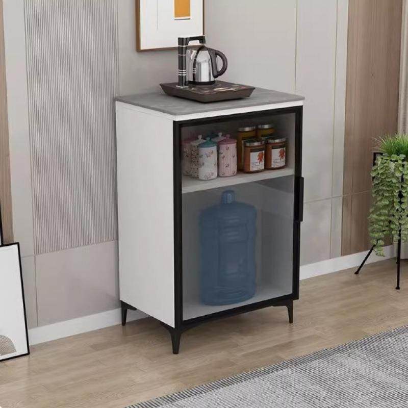 轻奢岩板客厅餐边柜茶水柜饮水机厨房储物柜烧水壶茶吧机咖啡机柜