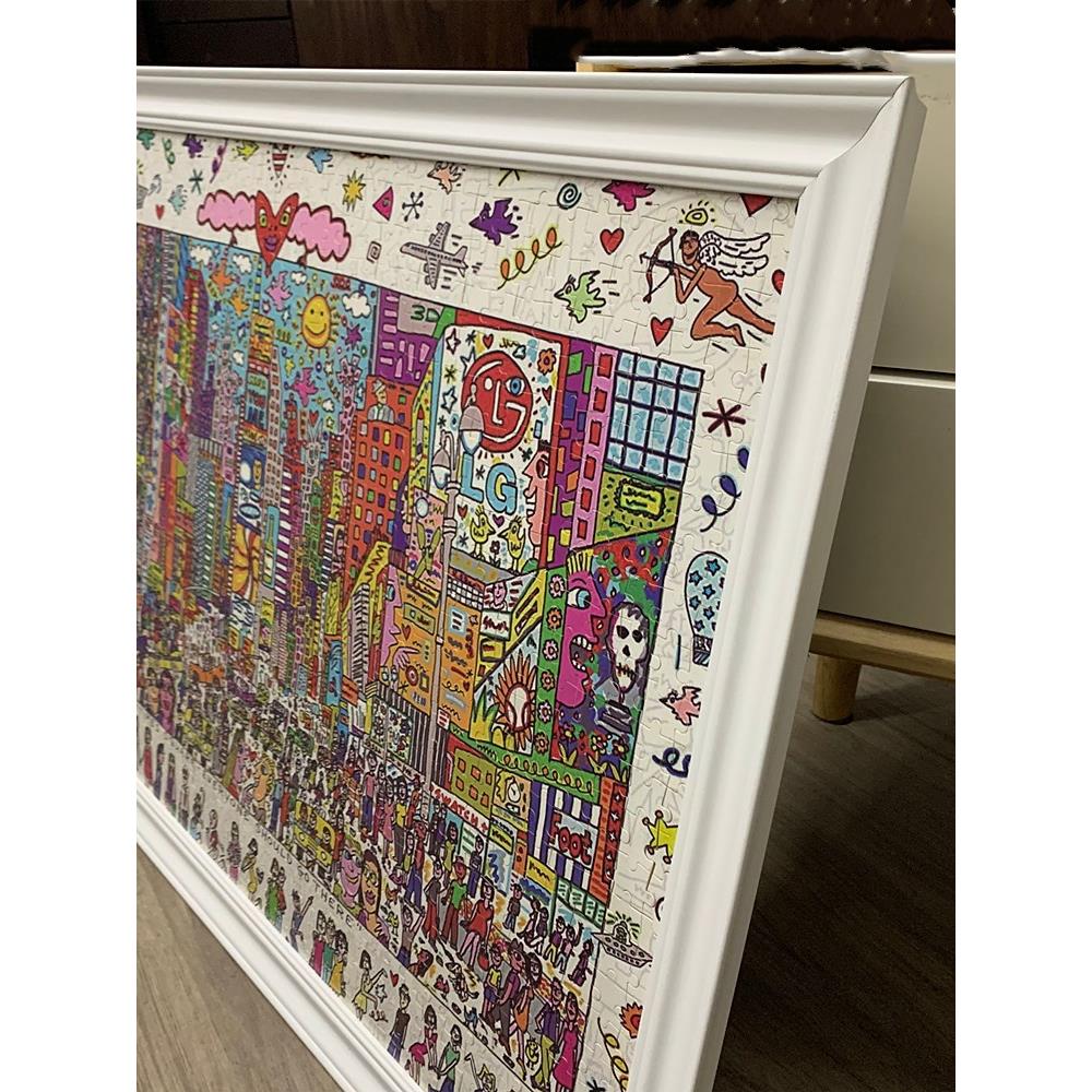 J6DA实木拼图框1000片大相框挂墙500装裱复古画框002000拼图裱框