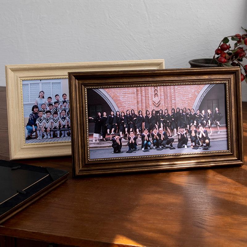 毕业集体照相框 同学团建大合影挂墙纪念合照画框细长照片裱