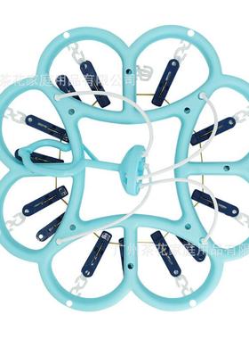 茶花16夹连心晒衣架内衣架塑料晒架袜架07021T