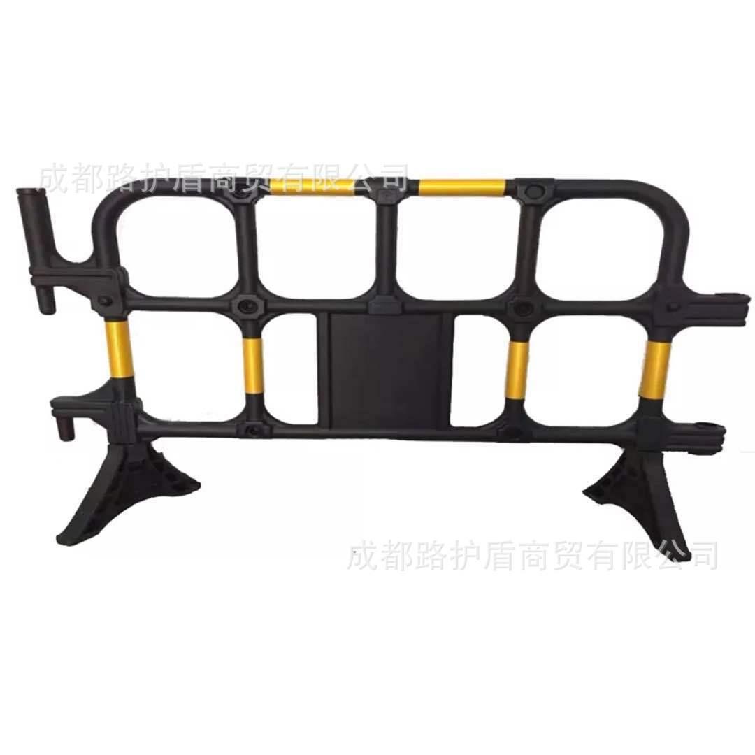 1.4米黑色塑料护栏施工围栏道路防撞胶马大板广告位护栏塑料铁马
