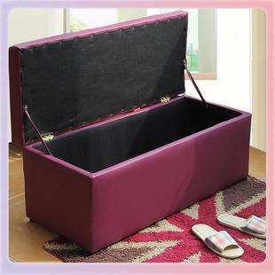 TUF4服装 店长方形沙发凳收纳凳床尾储物柜箱可坐试衣间家用穿换鞋