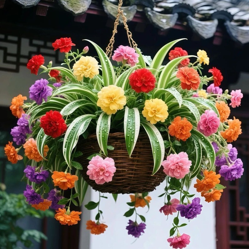 【吊兰四季开花】金心金边大花