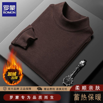 罗蒙德绒秋冬季半高领男士卫衣
