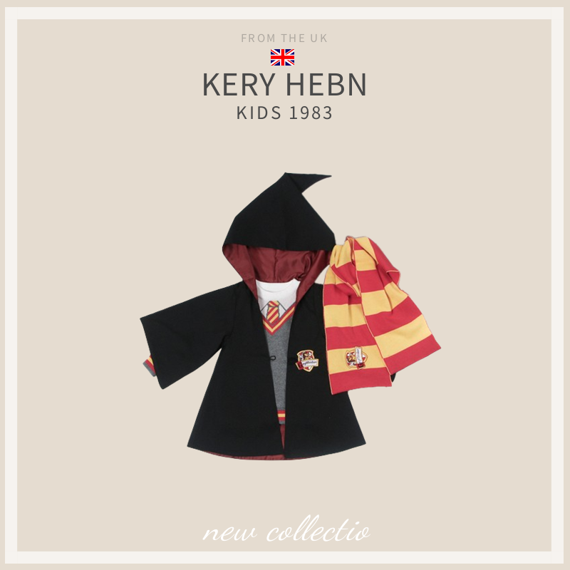 KeryHebn秋冬童装cos服哈利波特魔法师披风外套毛衣围巾套装