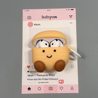 可爱卡通ellycat土豆适用苹果耳机套airpods4无线蓝牙保护套airpodpro2趣味小众iairpods3新款高级防摔硅胶套