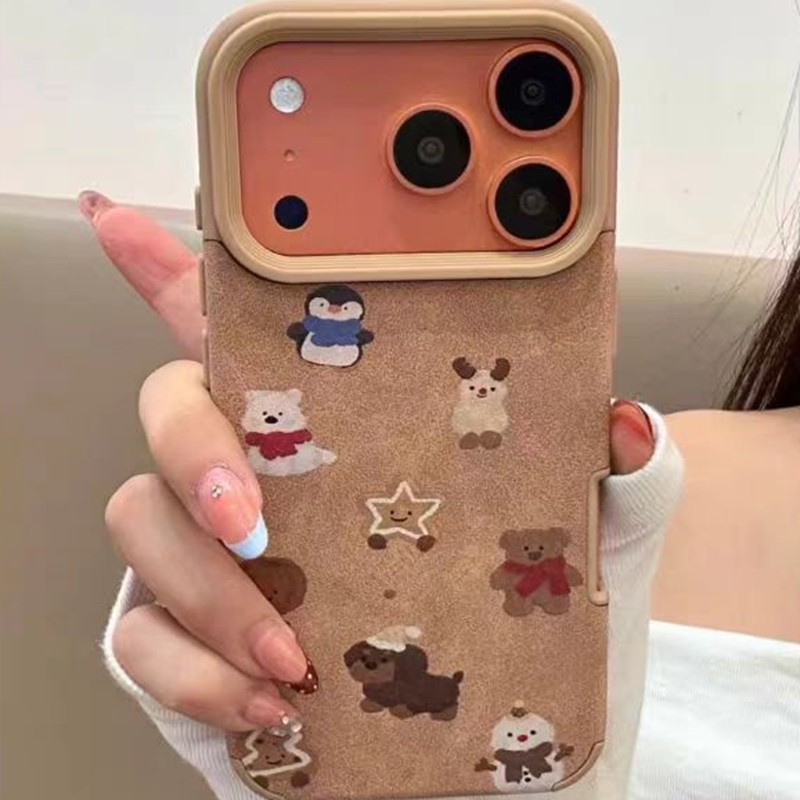秋冬ins鹿皮棕色jellycat小动物适用苹果17promax新款iPhone16promax手机壳17个性小众13可爱15P卡通14保护套